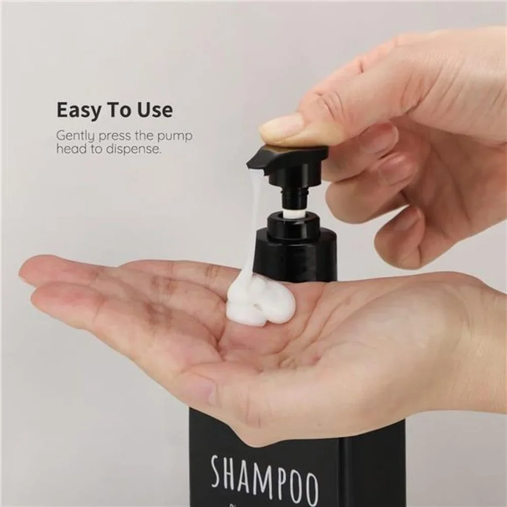 Shampoo and Conditioner Dispenser Refillable, Elegant Soap & Shower Bottles